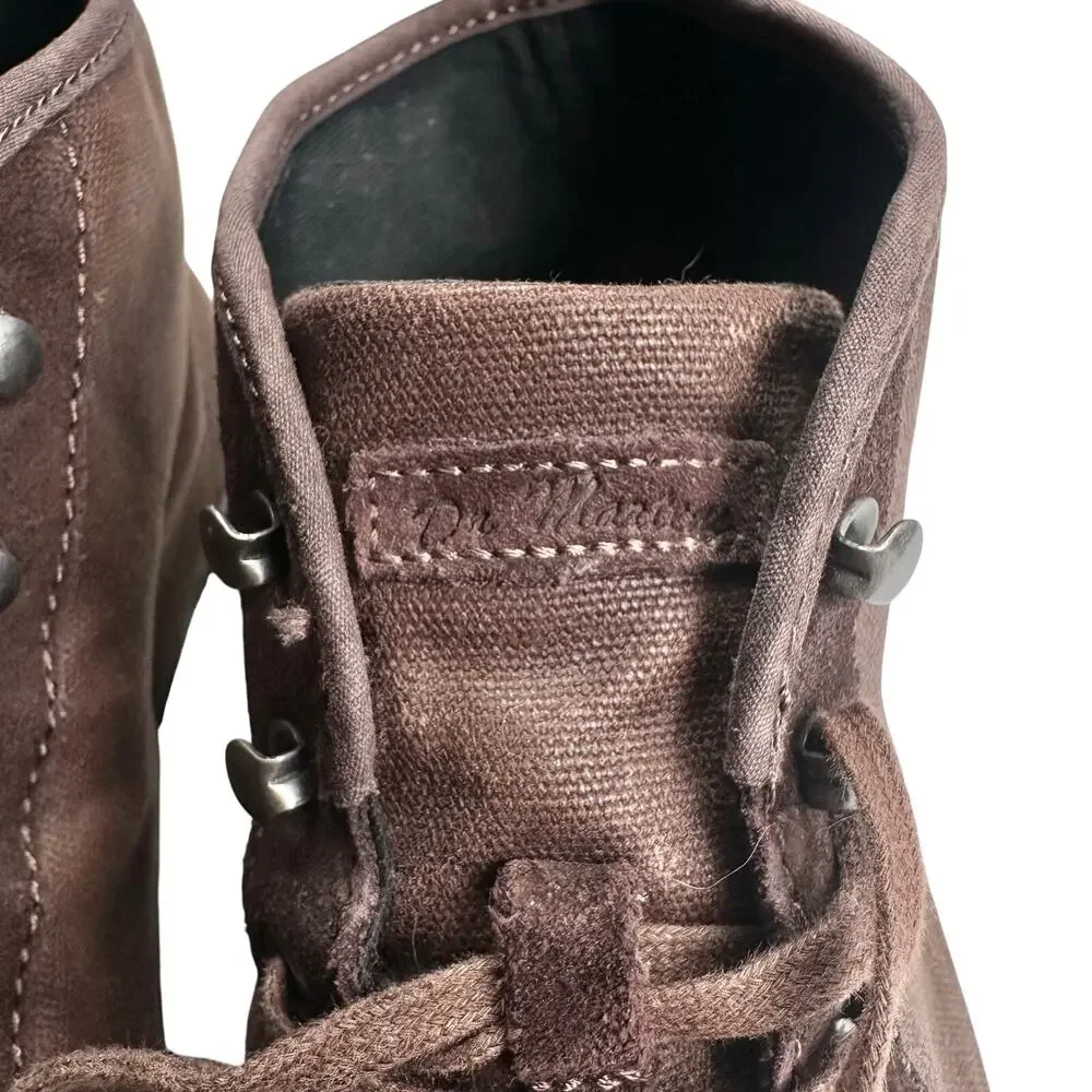 Dr. Martens | Unisex | Coburg Brown Canvas Suede Ankle Chukka Boots | M 10 W 11